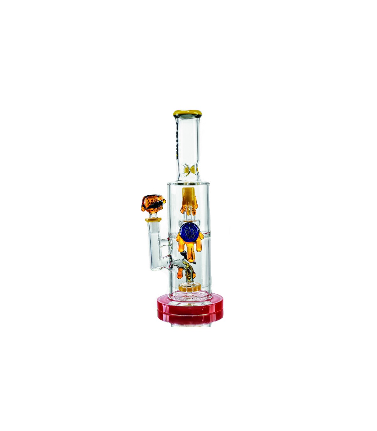 BEE WATERPIPE YELLOW 35CM CALVO GLASS